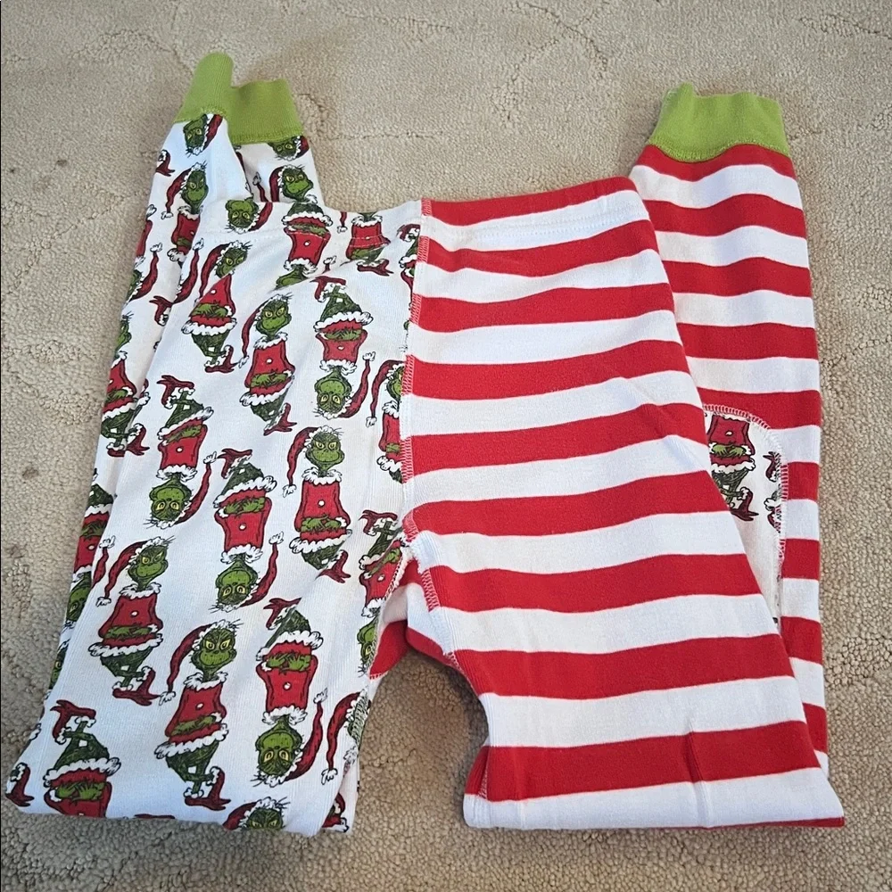 Hanna Andersson Dr. Seuss Grinch Long John Pajama Set Grinch Mix It Up Size 8